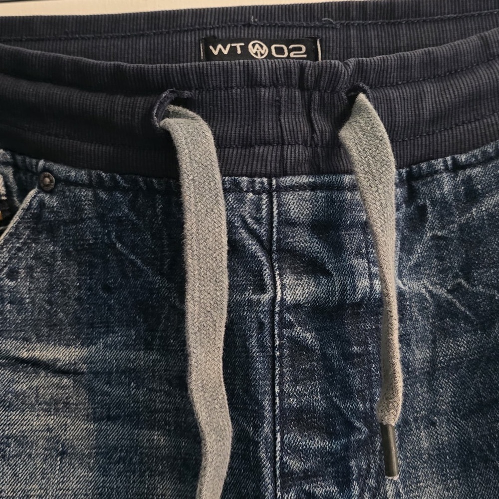 Men's Stylish Indigo Denim Jogger Pants - Picture 15 of 16